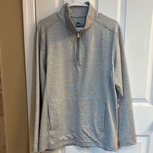 Tommy Bahama Gray Quarter-Zip Sweatshirt